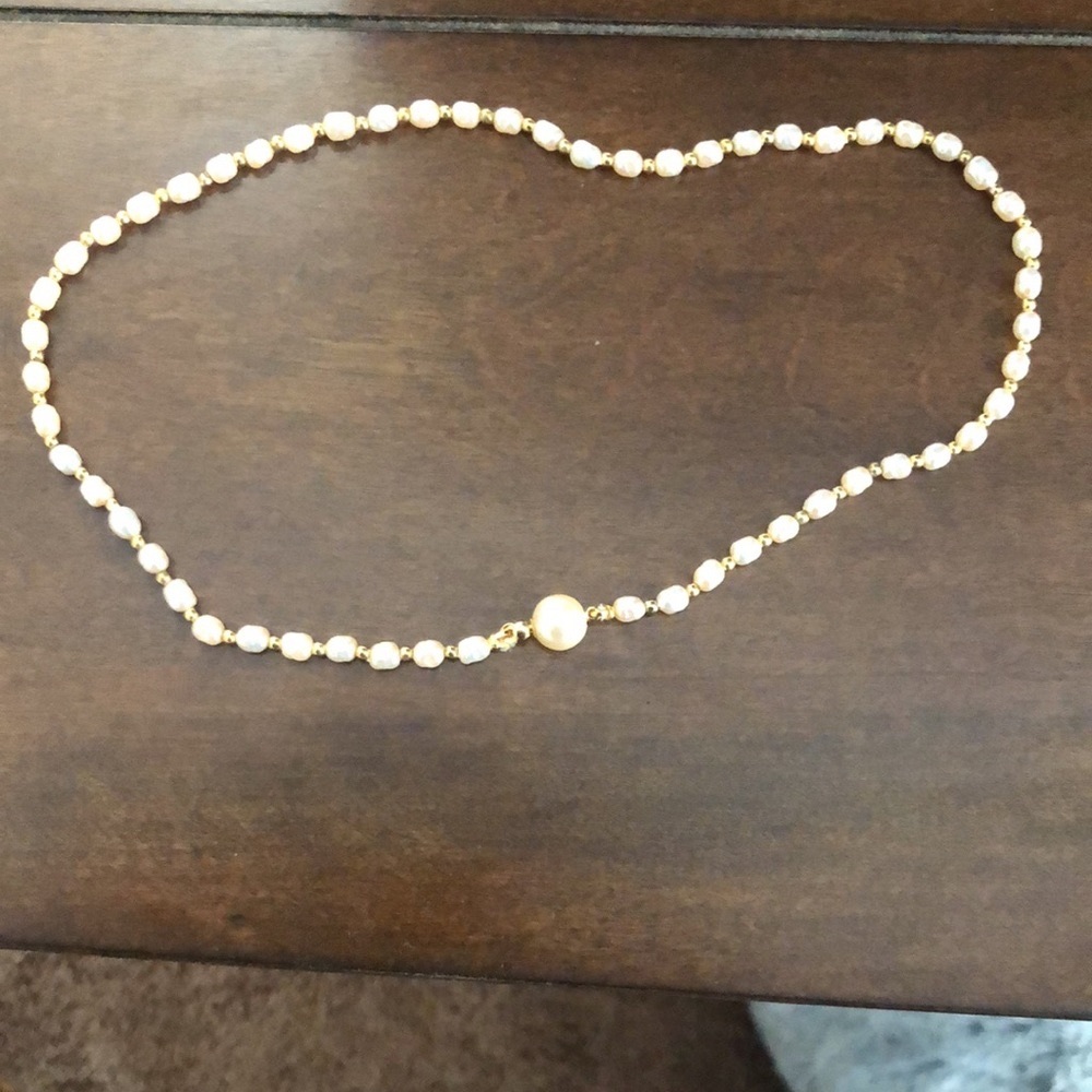 Bulk Sale-Costume jewelry-20 faux fresh water pearl & gold tone beaded necklaces